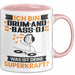 Drum-and-Bass-DJ Tasse Geschenk für Drum-and-Bass-DJ Geburtstag Lustiger Spruch Kaffee-Becher Was Ist Deine Superkraft Rosa Trendation