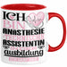 Anästhesietechnische Assistentin Ausbildung Start Geschenk Tasse Ich Bin Anästhesietechnische Assistentin In Der Ausbildung Ich Darf Das Kaffee-Becher Geschenkidee Rot Trendation
