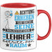 Lehrer Geschenk Tasse Lustiger Spruch Erheben Sie Sich Der Lehrer Betritt den Raum Rot Trendation