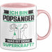 Popsänger Tasse Geschenk für Popsänger Geburtstag Lustiger Spruch Kaffee-Becher Was Ist Deine Superkraft Rosa Trendation