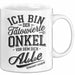 Tätowierter Onkel Tasse Geschenk Lustige Geschenkidee Spruch Weiß Trendation