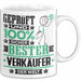 Verkäufer Geschenk Lustiger Spruch für Verkäufer Geschenkidee Bester Verkäufer Der Welt Weiß Trendation
