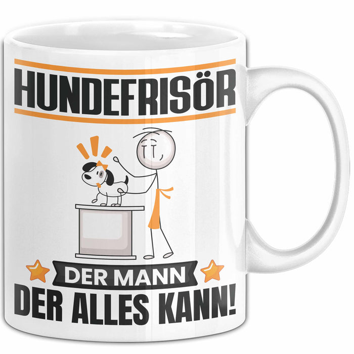 Hundefrisör Tasse Geschenk für Hundefrisör Der Mann Der Alles Kann Geschenkidee zum Geburtstag Weiß Trendation