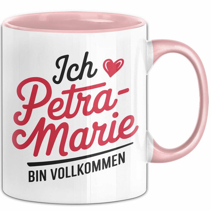 Petra-Marie Tasse Geschenk Ich Bin Vollkommen Petra-Marie Geschenkidee Geburtstag Rosa Trendation