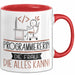 Programmiererin Geschenk Tasse Becher Die Frau Die Allen Kann Geschenkidee für eine Programmiererin Lustig Rot Trendation