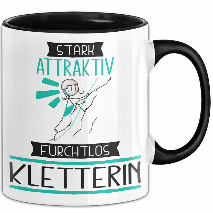 Kletterin Tasse Geschenk Becher Stark Attraktiv Furchtlos Kletterin Lustige Geschenkidee Trendation