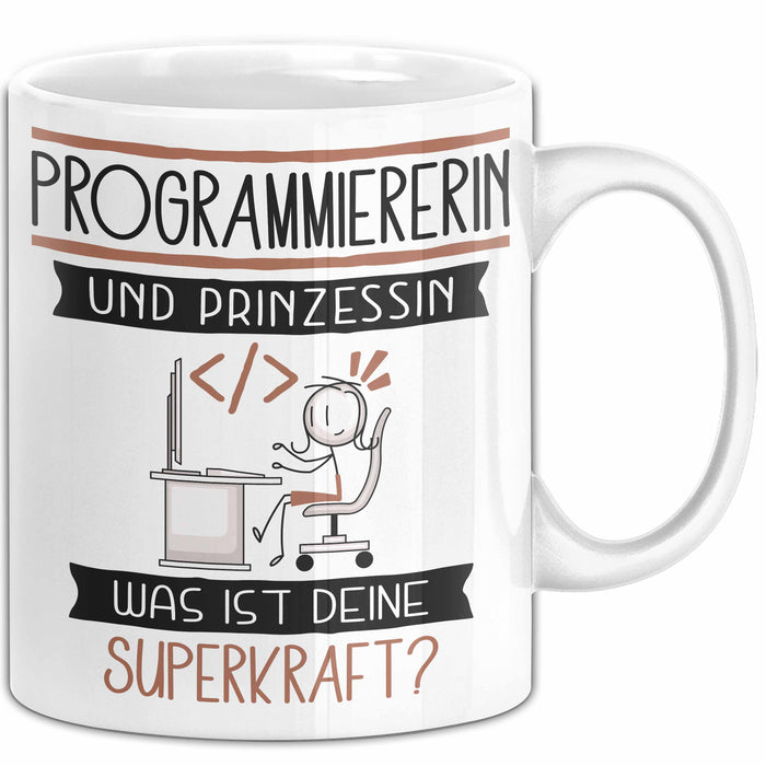 Programmiererin Und Prinzessin Tasse Geschenk Für Eine Programmiererin Geburtstag Was Ist Deine Superkraft Weiß Trendation