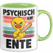 Quietscheente Tier Tasse Geschenk Lustige Geschenkidee Spruch Psychisch Am Ente Grün Trendation