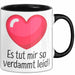 Entschuldigung Tasse Es Tur Mir So Leid Geschenkidee Sorry Becher Schwarz Trendation