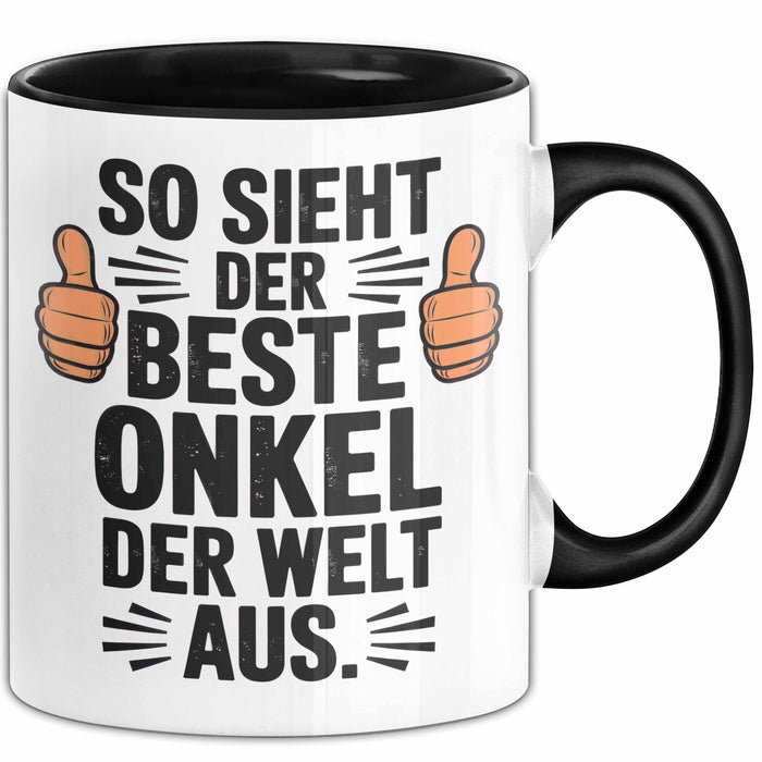 Onkel Sarkastisch Sarkasmus Tasse Geschenk Lustige Geschenkidee Spruch So Sieht Der Beste Onkel Der Welt Aus Trendation