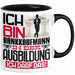 Bankkaufmann Ausbildung Tasse Geschenk Ich Bin Bankkaufmann In Der Ausbildung Ich Darf Das Geschenkidee Spruch Schwarz Trendation