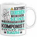 Komponist Geschenk Tasse Lustiger Spruch Erheben Sie Sich Der Komponist Betritt den Raum Weiß Trendation
