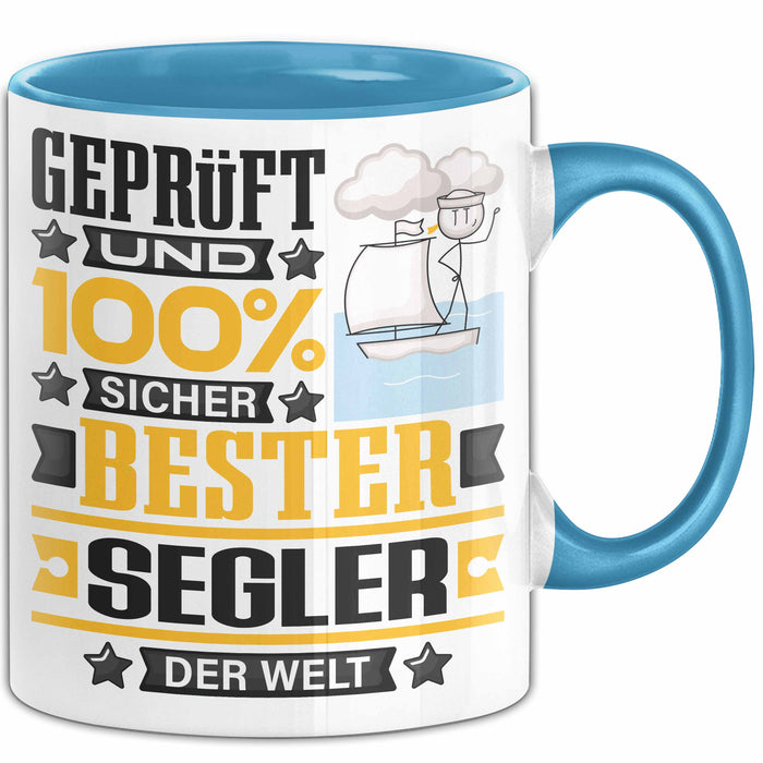 Segler Geschenk Lustiger Spruch für Segler Geschenkidee Bester Segler Der Welt Blau Trendation