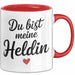 Motivierend Inspirierend Tasse Geschenk Lustige Geschenkidee Spruch Du Bist Meine Heldin Rot Trendation