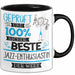 Beste Jazz-Enthusiastin Der Welt Tasse Geschenk für Eine Jazz-Enthusiastin Geprüft Und Sicher Geschenkidee Geburtstag Weihnachten Trendation