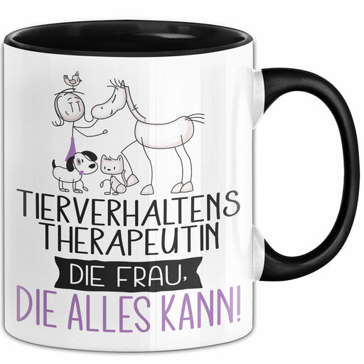 Tierverhaltenstherapeutin Geschenk Tasse Becher Die Frau Die Allen Kann Geschenkidee für eine Tierverhaltenstherapeutin Lustig Trendation