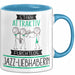Jazz-Liebhaberin Tasse Geschenk Becher Stark Attraktiv Furchtlos Jazz-Liebhaberin Lustige Geschenkidee Blau Trendation