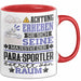 Para-Sportler Geschenk Tasse Lustiger Spruch Erheben Sie Sich Der Para-Sportler Betritt den Raum Rot Trendation