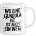Gundula Tasse Geschenk Wo Eine Gundula Ist Ist Auch Ein Weg Geschenkidee Becher mit Name Weiß Trendation