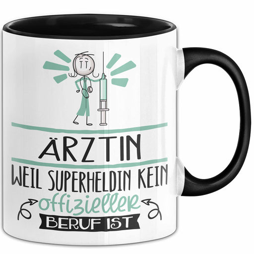 Ärztin Geschenk Tasse Lustiger Spruch Ärztin Weil Superheldin Kein Offizieller Beruf Ist Geschenkidee Trendation