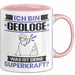 Geologe Tasse Geschenk für Geologe Geburtstag Lustiger Spruch Kaffee-Becher Was Ist Deine Superkraft Rosa Trendation