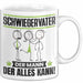 Schwiegervater Tasse Geschenk für Schwiegervater Der Mann Der Alles Kann Geschenkidee zum Geburtstag Weiß Trendation