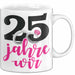 Silberhochzeit 25 Jahre Tasse Geschenk Hochzeitstag Wir Silberhochzeit Spruch Weiß Trendation