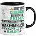 Wakeboarder Geschenk Tasse Lustiger Spruch Erheben Sie Sich Der Wakeboarder Betritt den Raum Schwarz Trendation