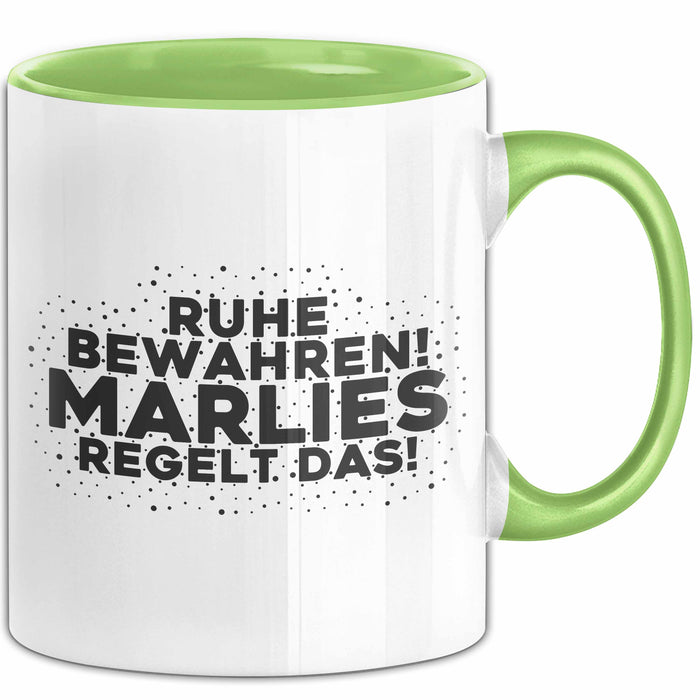 Marlies Tasse Ruhe Bewahren! Marlies Regelt Das! Geschenk