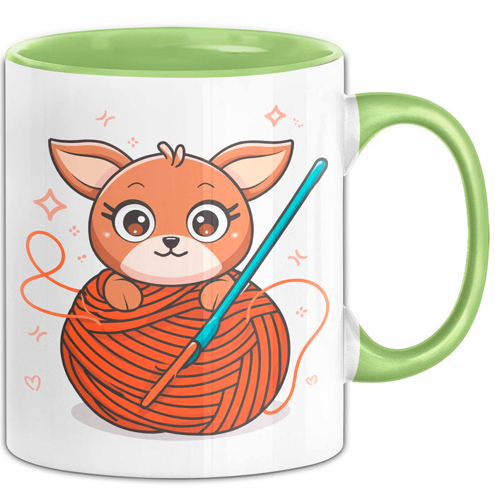 Häkel Fan Tasse Geschenk Lustige Geschenkidee Spruch Für Amigurumi Macher Grün Trendation