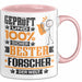 Forscher Geschenk Lustiger Spruch für Forscher Geschenkidee Bester Forscher Der Welt Rosa Trendation