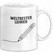 Unterricht Lehrer Wertschätzung Tasse Geschenk Lustige Geschenkidee Spruch Weltbester Lehrer Weiß Trendation