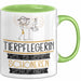 Tierpflegerin Weil Es Keinen Schöneren Beruf Gibt Tasse Geschenk für Eine Tierpflegerin Lustig Grün Trendation