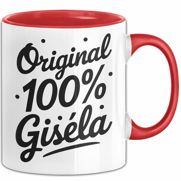 Gisela Tasse Geschenk Original 100% Gisela Geschenkidee Geburtstag Rot Trendation