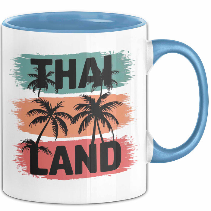 Bangkok Thailand Tasse Geschenk Lustige Geschenkidee Spruch Blau Trendation