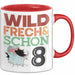 8. Geburtstag Geschenk Tasse Becher Wild Frech Und Schon 8 Rot Trendation