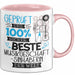 Beste Musikgeschäftsinhaberin Der Welt Tasse Geschenk für Eine Musikgeschäftsinhaberin Geprüft Und Sicher Geschenkidee Geburtstag Weihnachten Rosa Trendation