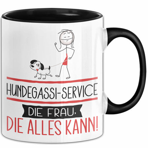Hundegassi-Service Geschenk Tasse Becher Die Frau Die Allen Kann Geschenkidee für eine Hundegassi-Service Lustig Trendation