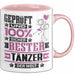 Tänzer Geschenk Lustiger Spruch für Tänzer Geschenkidee Bester Tänzer Der Welt Rosa Trendation