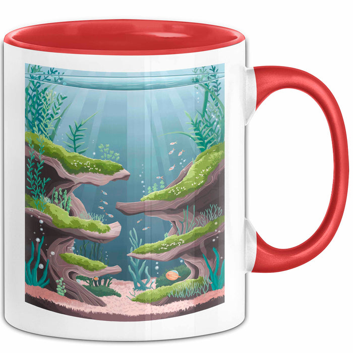Aquascaper Tasse Geschenk Lustige Geschenkidee Spruch Für Aquatische Designer Rot Trendation