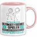 Ultimate-Frisbee-Spieler Geschenk Tasse Ich Bin Ultimate-Frisbee-Spieler Aber Sag Doch Einfach Superheld Lustige Geschenkdiee für Ultimate-Frisbee-Spieler Kaffee-Becher Rosa Trendation