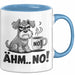 Hund Tierliebhaber Tasse Geschenk Lustige Geschenkidee Spruch Ähm Nö Blau Trendation