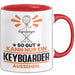 Keyboarder Geschenk Tasse So Gut Kann Nur Ein Keyboarder Aussehen Geschenkidee Kaffee-Becher Rot Trendation