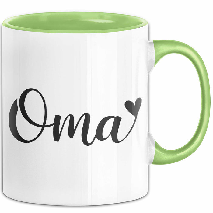 Oma Großmutter Tasse Becher Geschenk Lustige Geschenkidee Spruch Oma Grün Trendation