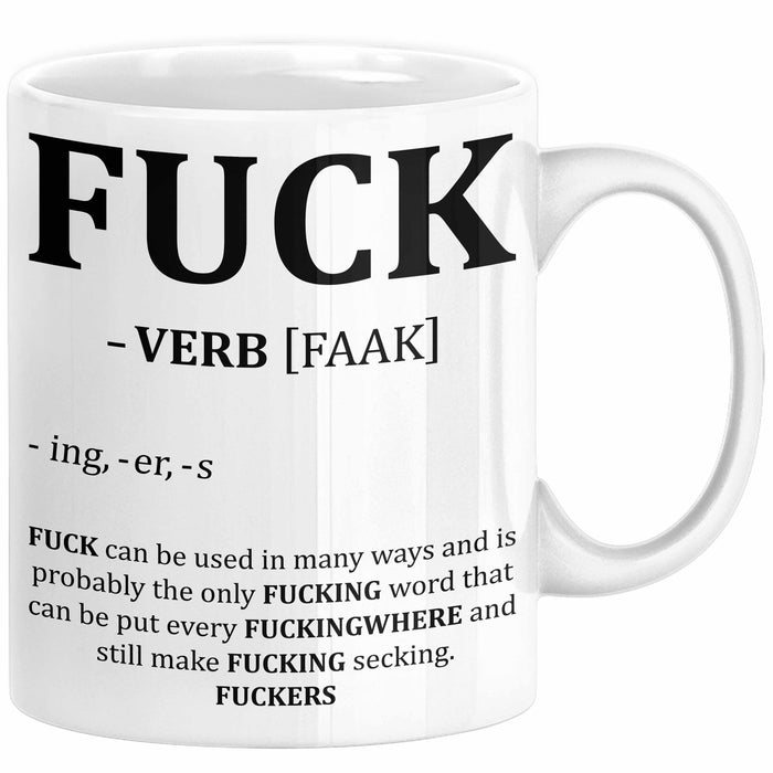 F*** Tasse Geschenk Schimpfwort 18+ Geschenkidee Männer Frauen Arbeitskollege Geschenkidee Kaffee-Becher Weiß Trendation