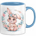 Kaninchen Hase Tierliebhaber Tasse Geschenk Lustige Geschenkidee Spruch Blau Trendation