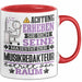 Musikredakteur Geschenk Tasse Lustiger Spruch Erheben Sie Sich Der Musikredakteur Betritt den Raum Rot Trendation