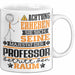 Professor Geschenk Tasse Lustiger Spruch Erheben Sie Sich Der Professor Betritt den Raum Weiß Trendation