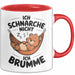 Schlafendes Bier Tasse Geschenk Lustige Geschenkidee Spruch Ich Schnarche Nicht Ich Brumme Rot Trendation