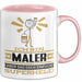 Maler Geschenk Tasse Ich Bin Maler Aber Sag Doch Einfach Superheld Lustige Geschenkdiee für Maler Kaffee-Becher Rosa Trendation